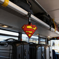 {Officially Licensed} 1 pc Justice League Classic Superman Logo Luggage Tag - Boarding Pass Baggage Tag, Trolley Bag Anti-Loss Tag, Identification Tag, Business Travel | Travel Accessory, Gift for Travel Enthusiasts, Durable Material