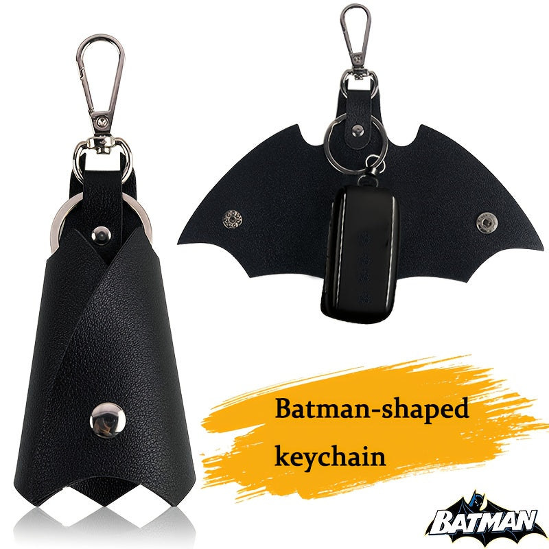 {Officially Licensed} 1 pc Justice League Classic Batman themed car key case/key cover, suitable for daily commuting, key storage and personal decoration, perfect for men, car accessories, Valentine's Day gifts, and home use to prevent losing keys.